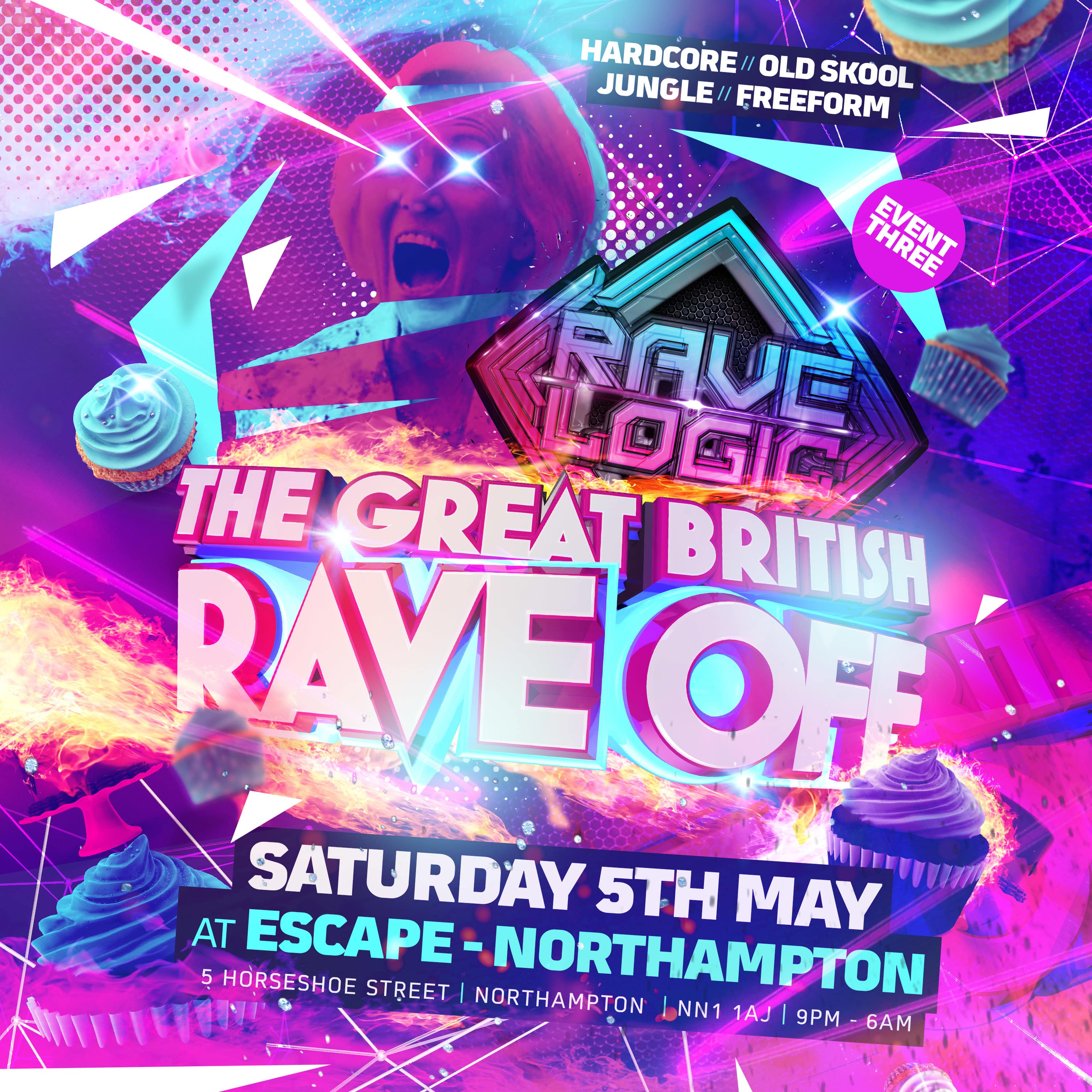 Rave Logic Presents The Great British Rave Off at Escape, Northampton Tickets
